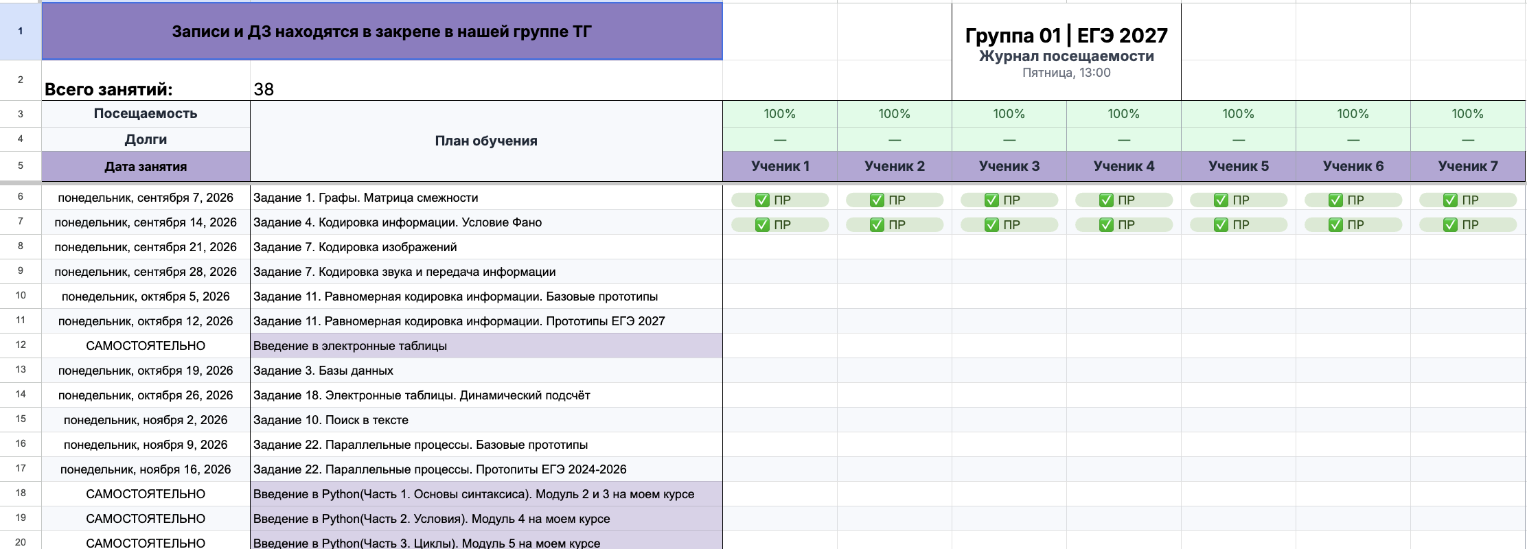 Весь год разложен по шагам